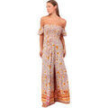 Robes sur Grenoble : Robe Admas Robe longue estivale bustier manches tombantes Flowers