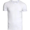 T-shirt Garage Stretch Basique Col-V Blanc