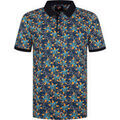 Tee-shirts sur Grenoble : T-shirt Suitable Polo Floral Bleu Fonc&eacute; Multicolore