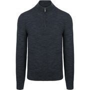 Pull Suitable Pine Knit Pull Demi-Zip Marine