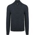 Pull Suitable Pine Knit Pull Demi-Zip Marine