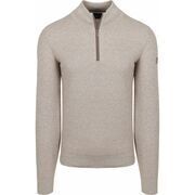 Pull State Of Art Pull Half Zip Beige M&eacute;langer Beige