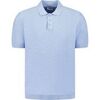 Polo No Excess Polo Tricot&eacute; Slub Bleu Clair Bleu