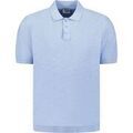 Polo No Excess Polo Tricot&eacute; Slub Bleu Clair Bleu