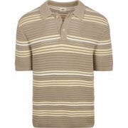 Pull Levis Polo Tricot&eacute; Ray&eacute; Beige Beige