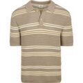 Pull Levis Polo Tricot&eacute; Ray&eacute; Beige Beige