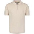 Polos sur Grenoble : Polo No Excess Half Zip Poloshirt Ecru