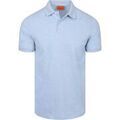 Polos sur Grenoble : Polo Suitable Polo MEL Piqu&eacute; Bleu Ciel Bleu