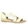 Espadrilles Exit Nu pieds cuir lamin&eacute; Dor&eacute;