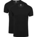 Tee-shirts sur Grenoble : T-shirt Alan Red T-Shirt Vancouver Col-V Noir Lot de 2