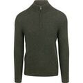 Sweat-shirt Superdry Essential Half Zip Pullover Mix Laine Vert Fonc&eacute; Vert Grenoble