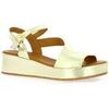 Sandales K.mary Nu pieds cuir lamin&eacute; Argent&eacute;