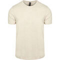 T-shirt Profuomo T-Shirt M&eacute;langer Ecru Beige Grenoble