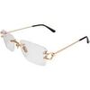 Lunettes de soleil Xlab Mod&egrave;le Burano, monture dor&eacute;e Cadres Optiques, Or, 59 mm Dor&eacute;