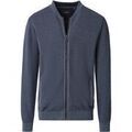 Gilets sur Grenoble : Gilet Casamoda Cardigan Zipp&eacute; Structure Bleu Fonc&eacute; Bleu