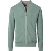 Pull Casamoda Cardigan Zipp&eacute; Structure Vert Clair Vert