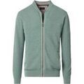 Pull Casamoda Cardigan Zipp&eacute; Structure Vert Clair Vert