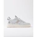 Baskets femme sur Grenoble : Baskets basses D.A.T.E. W441-C2-BA-WS COURT 2.0-WHITE SILVER