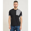 T-shirt Yes Zee T-shirt homme avec d&eacute;tails contrast&eacute;s Noir