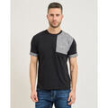 Tee-shirts sur Grenoble : T-shirt Yes Zee T-shirt homme avec d&eacute;tails contrast&eacute;s Noir