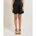 Short Yes Zee Short femme en m&eacute;lange lin Noir Grenoble