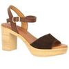 Sandales Eva Frutos Nu pieds cuir velours
