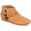Boots Minnetonka CONCHO FEATHER SIDE ZIP BOOT Marron
