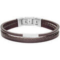 Bracelets Fossil Bracelet homme triple rang marron Grenoble
