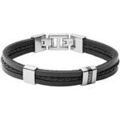 Bracelets sur Grenoble : Bracelets Fossil Bracelet homme Leather Essential cuir noir