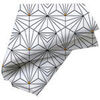 Serviettes de table Soleil D'Ocre Osiris Blanc 45x45 cm. . Maison & D&eacute;co> Serviettes de table.