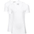 Tee-shirts sur Grenoble : T-shirt Slater T-Shirts Stretch Lot de 2 Col-V Profond Blanc