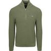 Pull Gant Half Zip Pull Micro Textured Vert