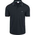 Tee-shirts sur Grenoble : T-shirt Sun68 Polo Petites Rayures Collar Marine