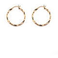 Boucles d'oreille sur Grenoble : Boucles oreilles Daxon by - Cr&eacute;oles cisel&eacute;es plaqu&eacute; or Dor&eacute;