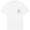 T-shirt Lacoste T-shirt en jersey &eacute;pais brod&eacute; Confort premium et style &eacute;l&eacute;ga Blanc