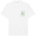 T-shirt Lacoste T-shirt en jersey &eacute;pais brod&eacute; Confort premium et style &eacute;l&eacute;ga Blanc Grenoble