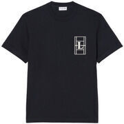 T-shirt Lacoste T-shirt en jersey &eacute;pais brod&eacute; Confort premium et style &eacute;l&eacute;ga Noir