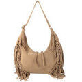 Sac & Bagage sur Grenoble : Sac Bandouliere Orciani Sac Peach Fringe Small en daim couleur biscuit