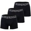 Cale&ccedil;ons Superdry Homme Cale&ccedil;on Paquet de 3 TRUNK TRIPLE PACK Noir