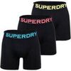 Cale&ccedil;ons Superdry Homme Cale&ccedil;on Paquet de 3 BOXER TRIPLE PACK Noir