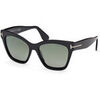 Lunettes de soleil Tom Ford FT1217 ELVIRA Lunettes de soleil, Noir/Vert, 55 mm