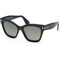 Lunettes sur Grenoble : Lunettes de soleil Tom Ford FT1217 ELVIRA Lunettes de soleil, Noir/Vert, 55 mm