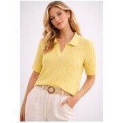 Pull Kebello Polo F, Jaune