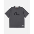 Tee-shirts sur Grenoble : T-shirt Evisu 2ESHTM6TS1088 HT SEAGULL PRINTED SS TEE-CHAX CHARCOAL