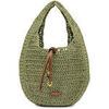 Sac Bandouliere Gianni Chiarini Sac en paille crochet&eacute;e verte