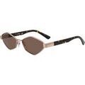 Lunettes sur Grenoble : Lunettes de soleil Moschino MOL101/S Lunettes de soleil, Or/Bordeaux, 57 mm Dor&eacute;