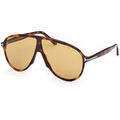 Lunettes sur Grenoble : Lunettes de soleil Tom Ford FT1211 VLADIMIR Lunettes de soleil, Havana/Jaune, 65 mm