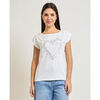 T-shirt Denny Rose T-Shirt Femme avec Appliqu&eacute;s Blanc