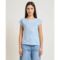 Tee-shirts sur Grenoble : T-shirt Denny Rose T-Shirt Femme avec Appliqu&eacute;s Bleu