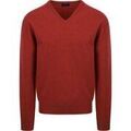 Pull William Lockie Pull Laine d'Agneau Col-V Dobonnet